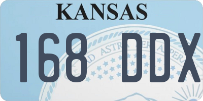 KS license plate 168DDX