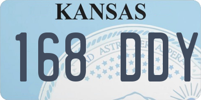 KS license plate 168DDY