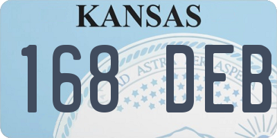 KS license plate 168DEB