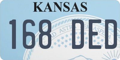 KS license plate 168DED