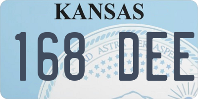 KS license plate 168DEE