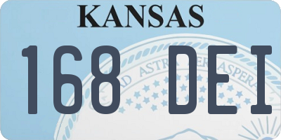 KS license plate 168DEI