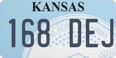 KS license plate 168DEJ
