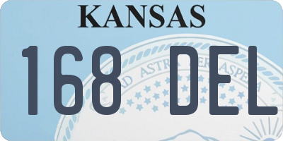 KS license plate 168DEL