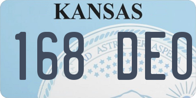 KS license plate 168DEO