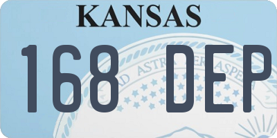 KS license plate 168DEP