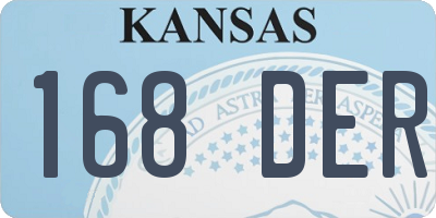 KS license plate 168DER