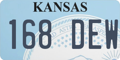 KS license plate 168DEW