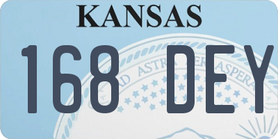 KS license plate 168DEY