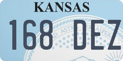 KS license plate 168DEZ