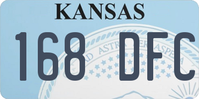 KS license plate 168DFC