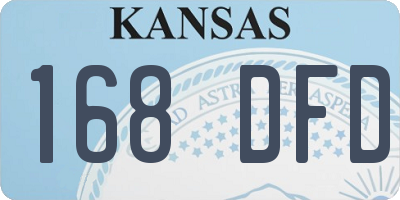 KS license plate 168DFD