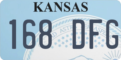 KS license plate 168DFG