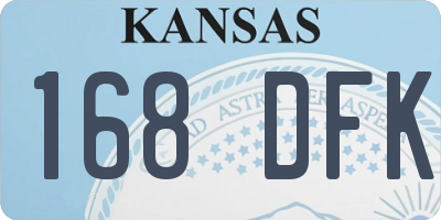KS license plate 168DFK