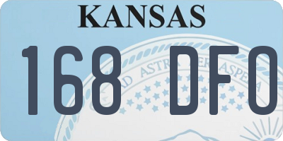 KS license plate 168DFO