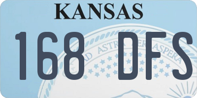 KS license plate 168DFS