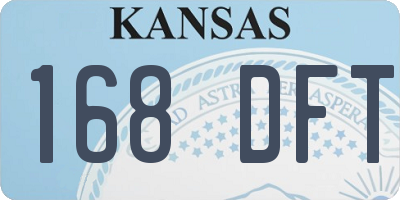 KS license plate 168DFT