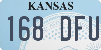 KS license plate 168DFU