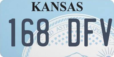 KS license plate 168DFV