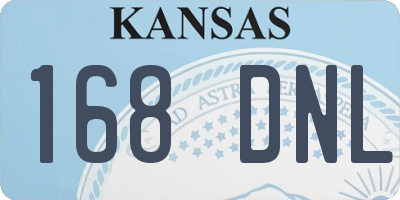 KS license plate 168DNL