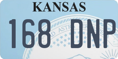 KS license plate 168DNP