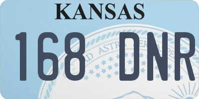 KS license plate 168DNR