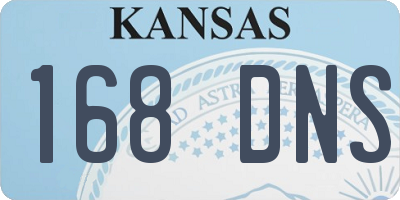 KS license plate 168DNS