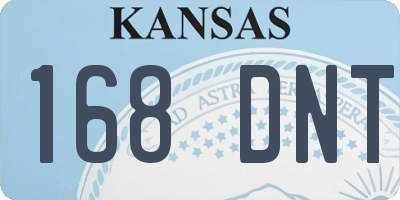 KS license plate 168DNT
