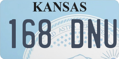 KS license plate 168DNU