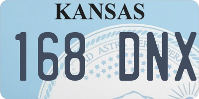 KS license plate 168DNX