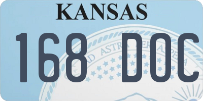 KS license plate 168DOC