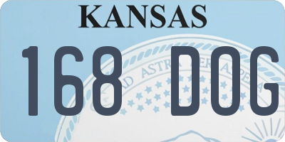 KS license plate 168DOG