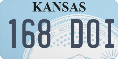 KS license plate 168DOI