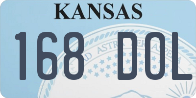 KS license plate 168DOL