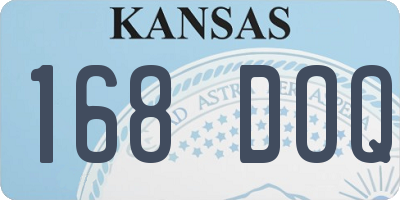 KS license plate 168DOQ