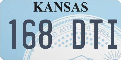 KS license plate 168DTI