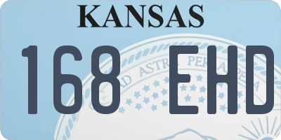 KS license plate 168EHD