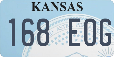 KS license plate 168EOG