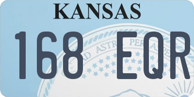 KS license plate 168EQR