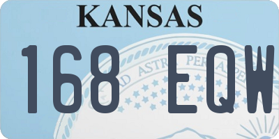 KS license plate 168EQW