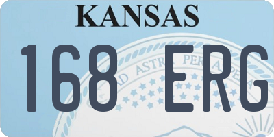 KS license plate 168ERG