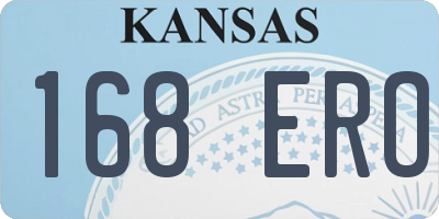 KS license plate 168ERO