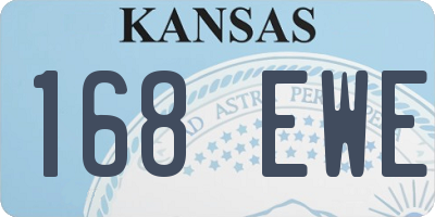 KS license plate 168EWE