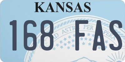 KS license plate 168FAS