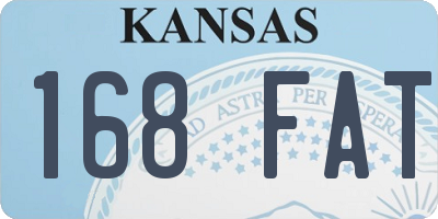 KS license plate 168FAT