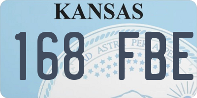 KS license plate 168FBE
