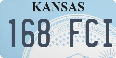 KS license plate 168FCI