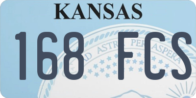 KS license plate 168FCS