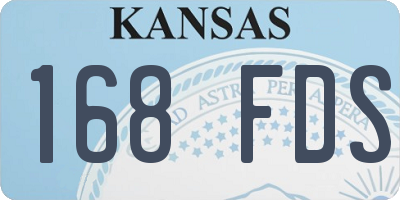 KS license plate 168FDS