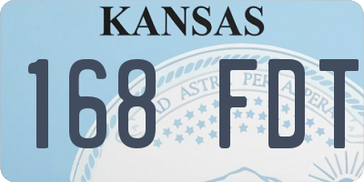 KS license plate 168FDT